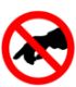 Do not touch sign 10x10cm sticker