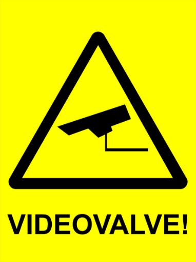 Video surveillance sign 15x20cm pvc