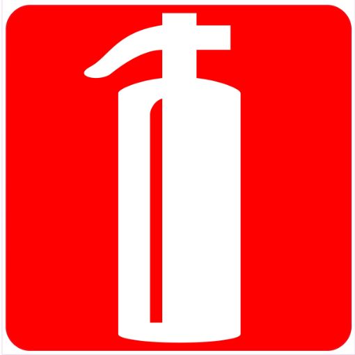 Fire extinguisher sign 20x20cm sticker