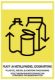 Plastic, metal and carton packaging sticker 15x21 cm