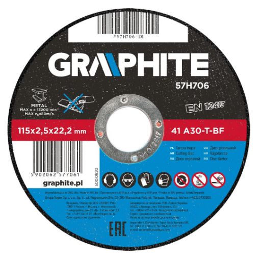 Lõikeketa metallile 115x2,5x22mm 41 A30-T-BF