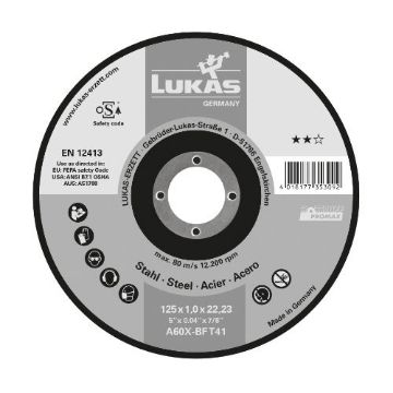 Cutting disc for steel 125x2,0x22 mm A36U-BF PROMAX T41