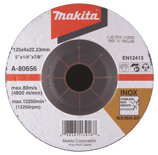 Lihvketas 125x6x22,23mm INOX A60T-BF