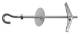 Spring toggle with hook M4x70, Zn (2/pc)