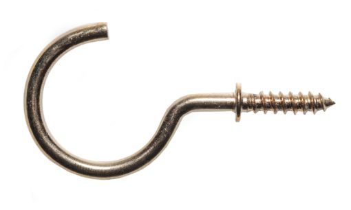 Shouldered cup hook 2,4x11/31, Brass (10/pc)