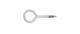 Eye screw 3,5x20/35, White (10/pc)