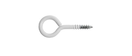 Eye screw 4,0x30/50, White (6/pc)