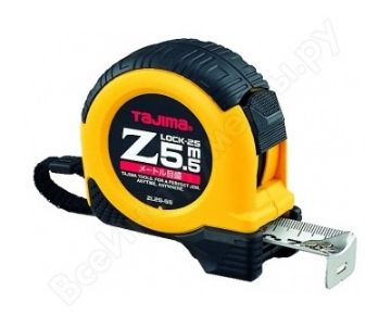 Measuring tape 8 m/25 mm yellow, with Elastomer