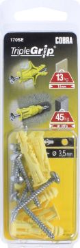 Anchor TRIPLE-GRIP 6mm yellow + screw 6pcs, 13kg