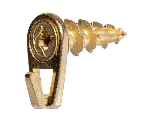 Drywall hook WALLDRILLER PICTURE HOOK brass, 14kg 2pcs