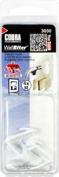 Drywall hook WALLBITER white, 5kg, 4pcs