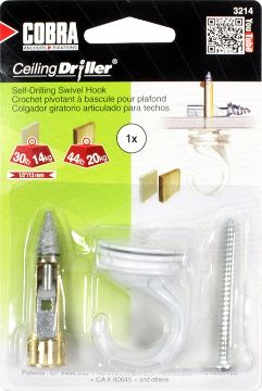 Drywall hook CEILING DRILLER white, 14kg, 1pc