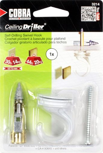 Drywall hook CEILING DRILLER white, 14kg, 1pc