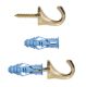 All-purpose hanger VERSAHOOK brass, 9kg, 2pcs