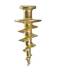Drywall hook KEYHOLE DRILLER brass, 6pcs