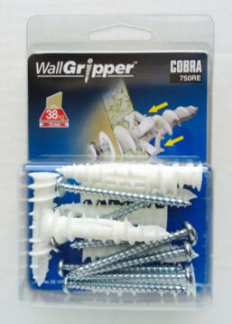 Hollow wall anchor WALLGRIPPER 54mm, 38kg 8pcs