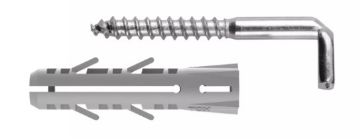 Konks L 5,0x53 Zn + tüübel 8x40, (4/tk pakk) blister