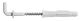Square hook with plug 8,0x51, Nylon White (2/pc)