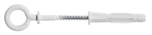 Eye screw with plug 8,0x51, Nylon White (2/pc)