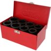 Impact socket set, 8pcs, 1", 24-38mm deep