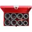 Impact socket set, 8pcs, 1", 24-38mm deep