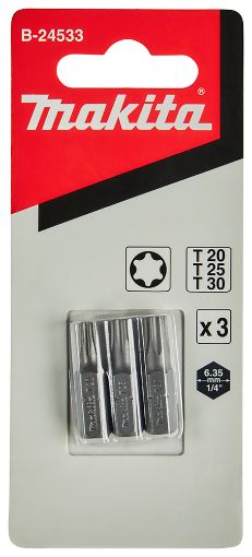 Otsikute komplekt T20,T25,T30x25mm 3-osaline