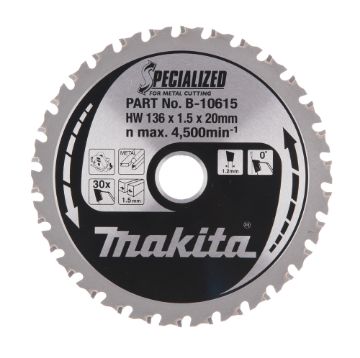 Saeketas 136x1,5x20mm TCT, 30 hammast metallile