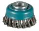 Kausshari, punutud harjased, 0.5mm, Ø 80 mm, X-LOCK