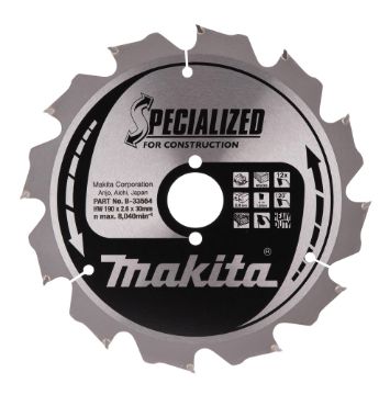 T.C.T saeketas 190X2.6X30mm 20° T12 T.C.T • 190 x30 mm • T12 • 20° • Puidu/Naeladega puidu