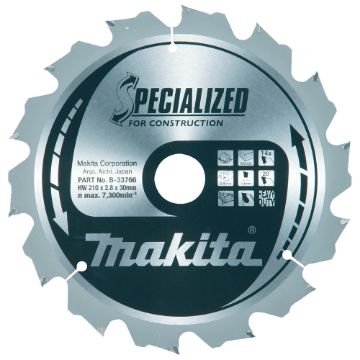 T.C.T saeketas 210X2.8X30mm 20° T14 T.C.T • 210 x30 mm • T14 • 20° • Puidu/Naeladega puidu
