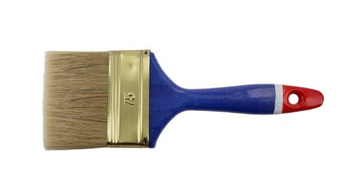 Flat paintbrush 3" white bristle, B/L 51mm