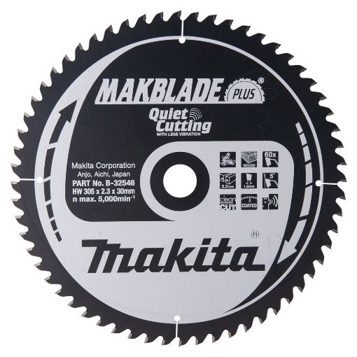 T.C.T saeketas 305X2.3X30mm 5° T60 T.C.T • 305 x30 mm • T60 • 5° • Puidu
