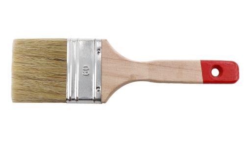 Flat paintbrush 2, 5" white bristle, B/L 64mm