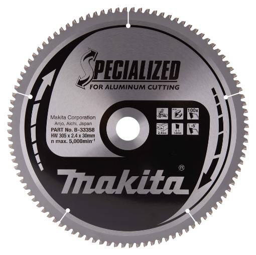 T.C.T saeketas 305X2.4X30mm -5° T100 T.C.T • 305 x30 mm • T100 • -5° • Alumiinium