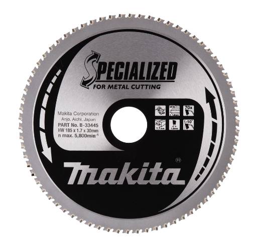 T.C.T saeketas 185X1.7X30mm -10° T70 T.C.T • 185 x30 mm • T70 • -10° • Metalli