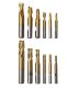 End mill set HSS, 12-piece