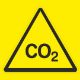 Co2 hazard warning sign 10x10cm sticker