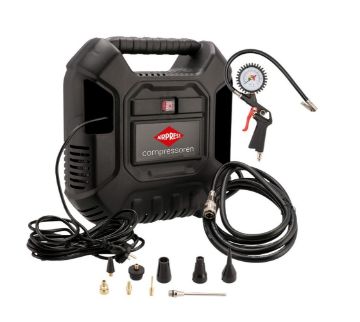 Suitcase air compressor HLO 180 8 bar 1.5 HP/1.1 kW 150 l/min + set of couplings