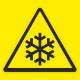 Low temperature warning sign 10x10cm sticker