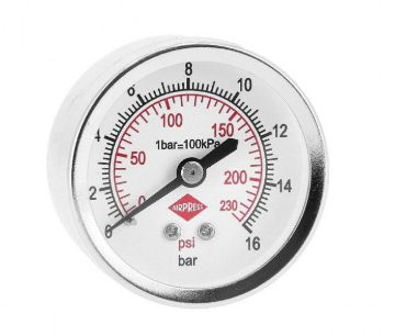 Manomeeter 1/4" 16 bar ø 40mm Manomeeter 1/4" 16 bar ø 40mm