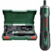 Screwdriver PushDrive; 3,6 V; 1,5 Ah accu. incl. 32pcs bit set, charger included