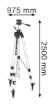 Teleskoopstatiiv Bosch BT 250 Kiirlukustus, 5/8", 107 - 165cm