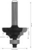 Profilfrees HM R=4,8mm, l=14mm,kinn.8mm