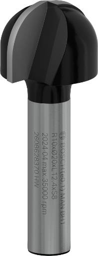 Ümarsoonefrees, 2-poolne R=4 mm, l=9,5 mm,kinn.8m