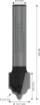 Profilfrees HM R=2,4mm, l=13mm,kinn.8mm