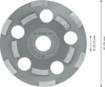 Teemantlihvketas Expert 125 x 22.23 mm, Abrasive