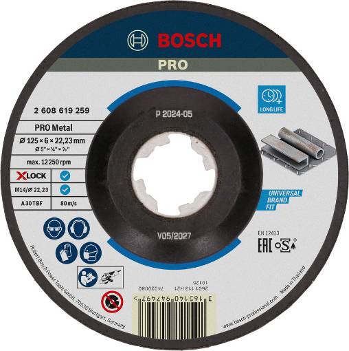 X-LOCK Expert for Metal 125 ×6 × 22,23 mm