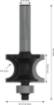 Ühendusprofilfrees R=6,0mm, l=19mm,kinn.8mm