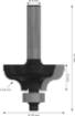 Profilfrees HM R=4,8mm, l=14mm,kinn.8mm