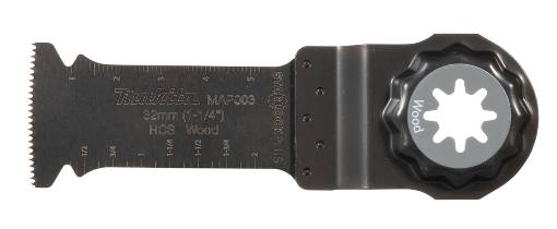 Multitool ristilõikamise saetera 32X60mm, 18TPI MAP003; HCS, STARLOCK PLUS, Puidule, 25 tk. Starlock Plus • 18 TPI • HCS • MAP003 • Puidule